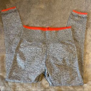 Athleta Andes Seamless Red & Grey Leggings - Large